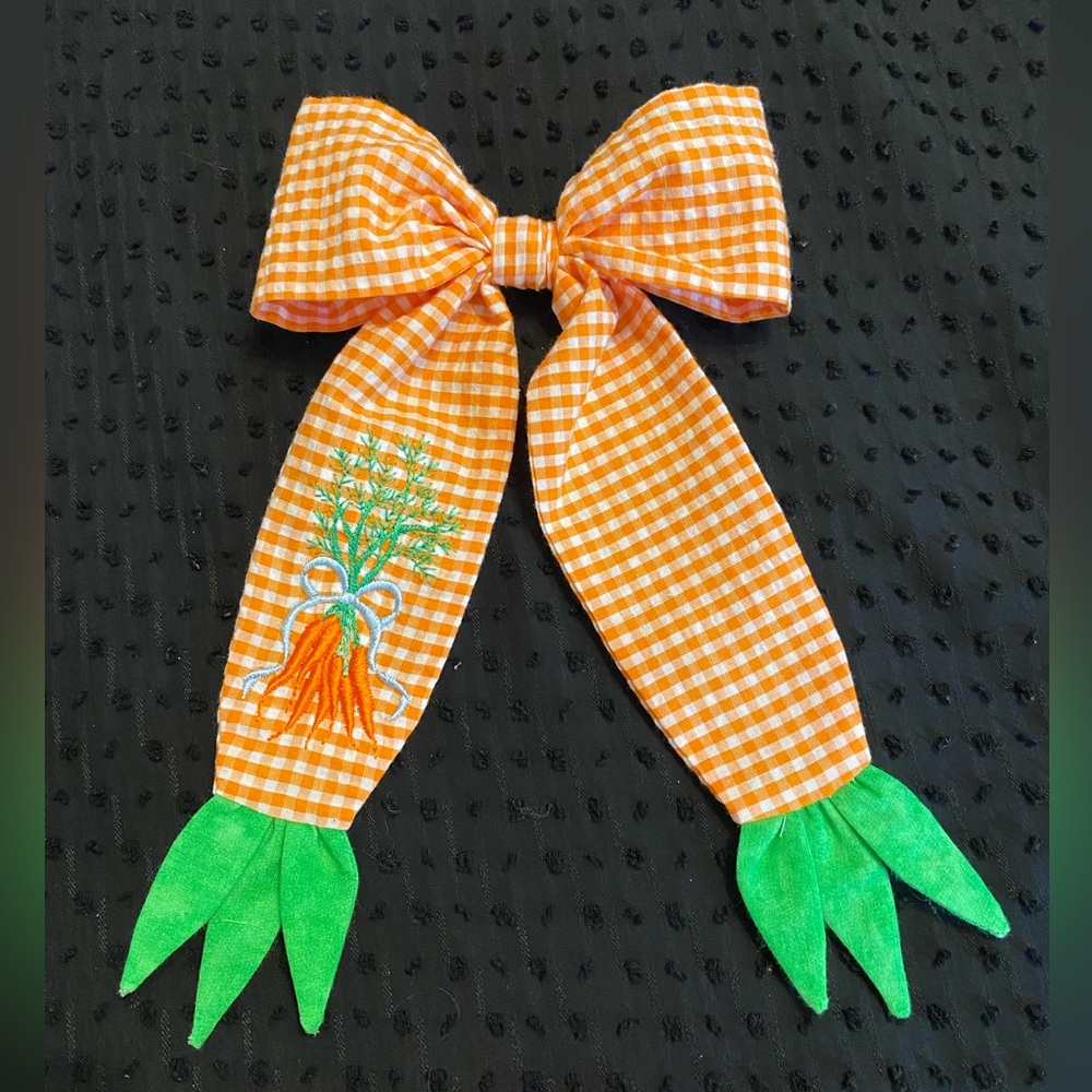 Girl’s Embroidered Easter Hair Bow NEW